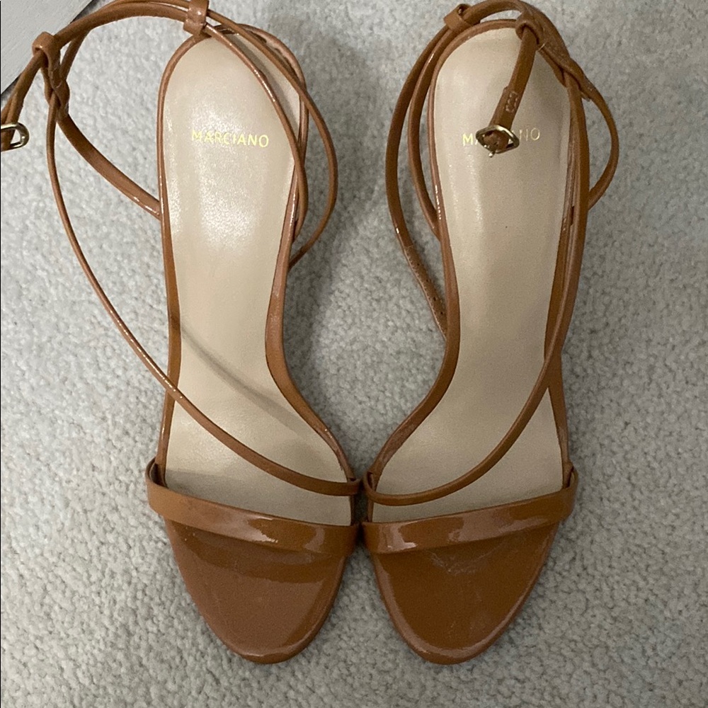 Marciano Tan Strappy Heels
